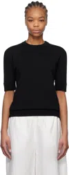 Jil Sander Black Wool Crew-neck T-shirt In 001 Black