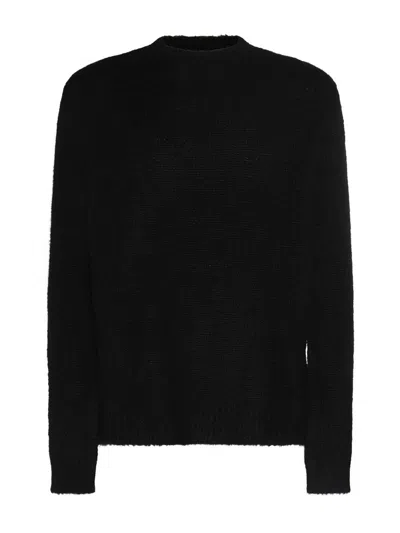 JIL SANDER BLACK WOOL KNITWEAR