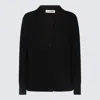 Jil Sander Black Ribbed Detail Cardigan In Black
