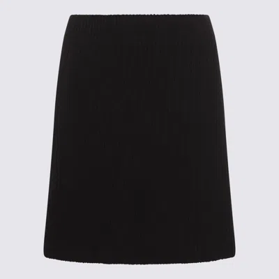 Jil Sander Black Wool Mini Skirt