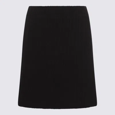 JIL SANDER JIL SANDER BLACK WOOL MINI SKIRT