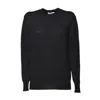 Shop Jil Sander Black Wool Oversized Crewneck Sweater