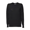 Jil Sander Black Wool Oversized Crewneck Sweater