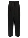 Jil Sander Wool Trousers With Back Pockets And Belt Loops In Black