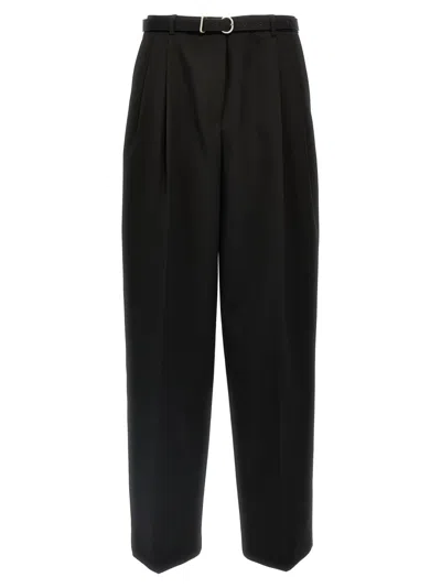JIL SANDER BLACK WOOL PANTS