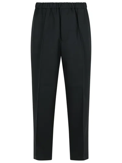 Jil Sander Black Wool Pants Men In Blue