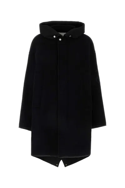 Jil Sander Black Wool Parka