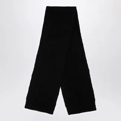 Jil Sander Black Wool Scarf Men