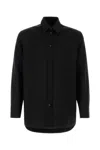 Jil Sander Black Wool Shirt In Black