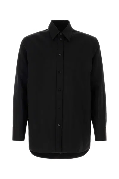 JIL SANDER JIL SANDER BLACK WOOL SHIRT