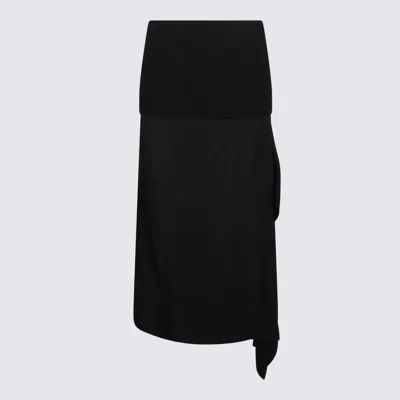 Jil Sander Black Wool Skirt