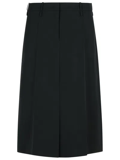 Jil Sander Black Wool Skirt Women