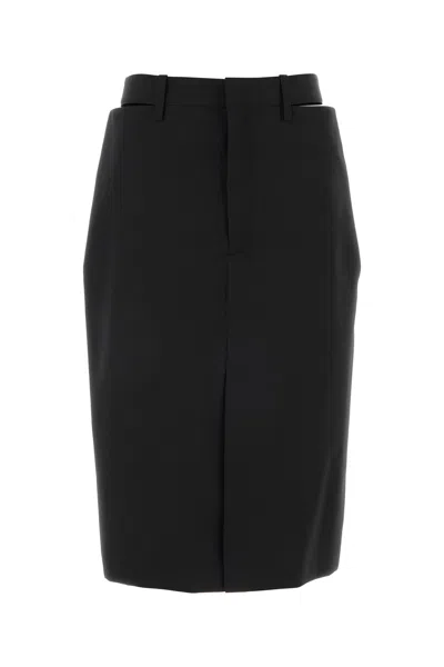 Jil Sander Black Wool Skirt