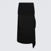 Jil Sander Black Wool Skirt In Black