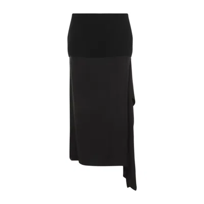 JIL SANDER JIL SANDER BLACK WOOL SKIRT