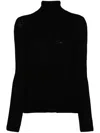 Jil Sander Boiled Wool Sweater In 001 - Black