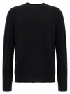 Jil Sander Soft Cashmere Sweater With Ribbed Finish In Black