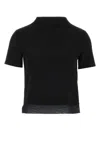 Jil Sander Black Wool Top In Black