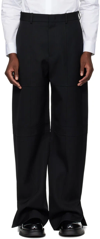 Jil Sander Black Wool Trousers In 001 Black