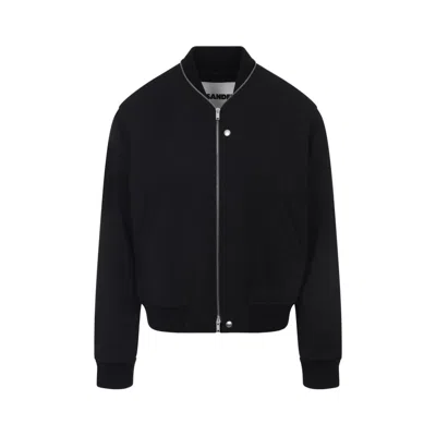 JIL SANDER BLACK WOOL W 05 BLOUSON