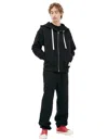 JIL SANDER BLACK ZIP UP HOODIE