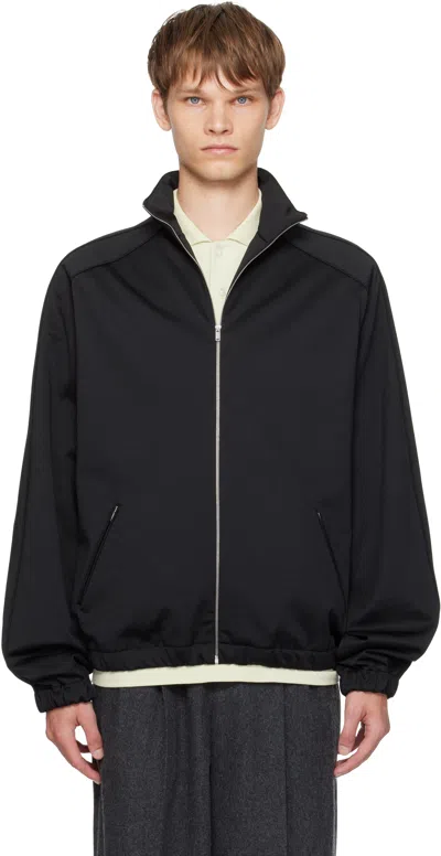 JIL SANDER BLACK ZIP UP SWEATSHIRT