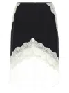 Jil Sander Women Organza Lace Wool Skirt In Black