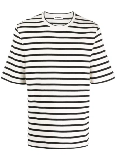 Jil Sander Marinière Cotton T-shirt In White