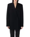 Jil Sander Women's Compact Wool Grain De Poudre Blazer In Black