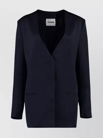 Jil Sander Tailored Jacket In Blue