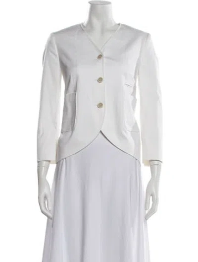 Pre-owned Jil Sander Blazer In White