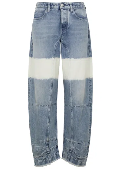 Jil Sander Bleached Tapered Jeans In Denim