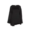 Jil Sander Asymmetrical Black Top With Unique Silhouette In Black