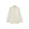 Jil Sander Pointed-collar Satin Shirt In White