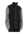 Jil Sander Blended Sleeve Jacket In Black