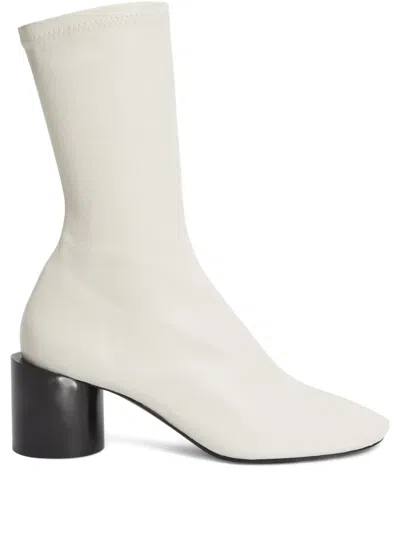 JIL SANDER BLOCK-HEEL ANKLE BOOTS