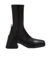 Jil Sander Block-heel Leather Boots In Black