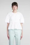 JIL SANDER BLOUSE IN WHITE COTTON