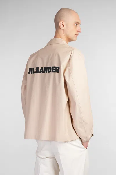Jil Sander Blouson 03 Casual Jacket In Beige Cotton