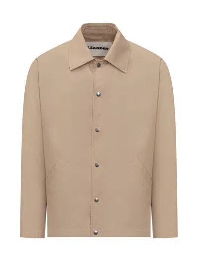 Jil Sander Blouson 03 Jacket With Print In Beige