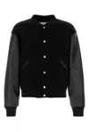 Jil Sander Virgin Wool Bomber Jacket In Black