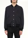 Jil Sander Embroidery Button Bomber Jacket In Black