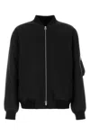 Jil Sander Dark Blue Zipped Bomber Jacket In 001