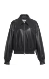 Jil Sander Blouson Leather Jacket In Black