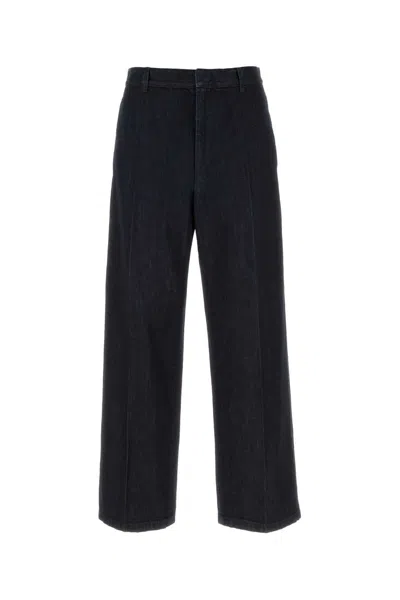 Jil Sander Belt-loops Cotton Trousers In Black