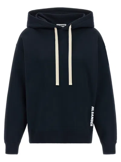 Jil Sander Long-sleeved Sweatshirt In Blue