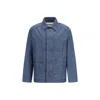 Jil Sander Structured Minimalist Jacket With Classic Collar In Blue