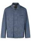 Jil Sander Structured Minimalist Jacket With Classic Collar In Blue