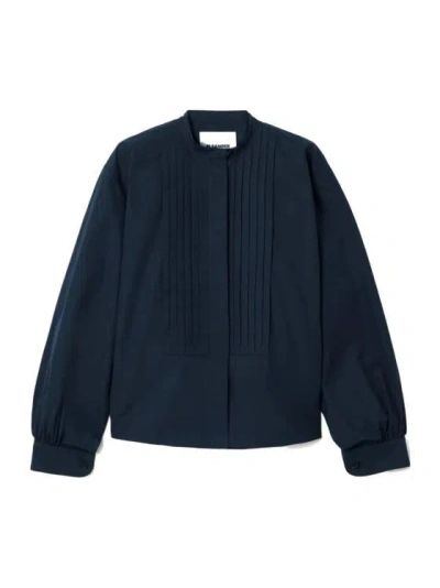 Jil Sander Blue Cotton Shirt
