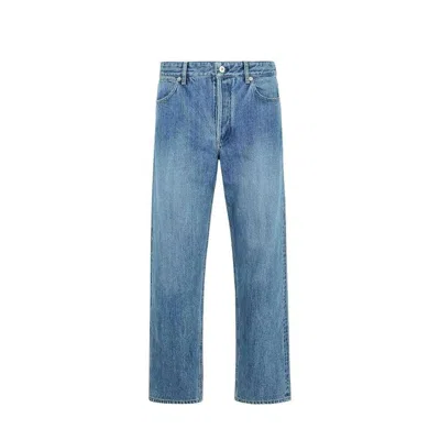 Jil Sander Blue Cotton Straight-leg Jeans